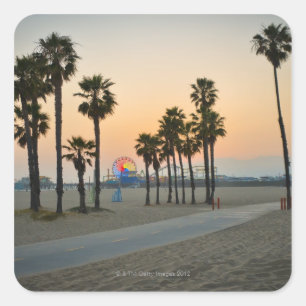 Sticker Carré Pilier des Etats-Unis, la Californie, Santa Monica