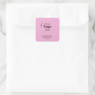 Sticker Carré Pink Business Logo moderne