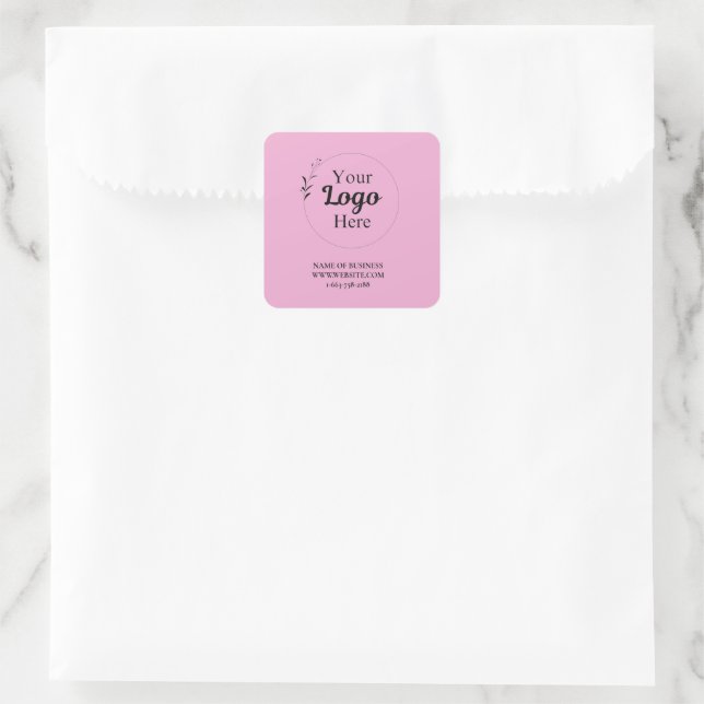 Sticker Carré Pink Business Logo moderne (Sac)