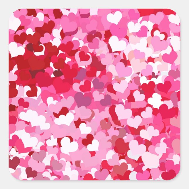 Sticker Carré Pink Confeti (Devant)