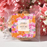 Sticker Carré Pink et orange floral clair Mariage<br><div class="desc">Ajoutez une touche d'élégance à votre journée spéciale avec notre Étiquette Sticker Carré Faded Pink et Orange Floral Bright Mariage ! Ce magnifique design présente des fleurs délicates en roses douces et des oranges vibrantes, parfaites pour des invitations, des faveurs ou des notes de remerciement. Idéal pour tous les thèmes...</div>