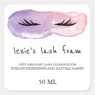 Sticker Carré Pink Purple Aquarelle produit
