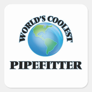 Sticker Carré Pipefitter le plus cool au monde