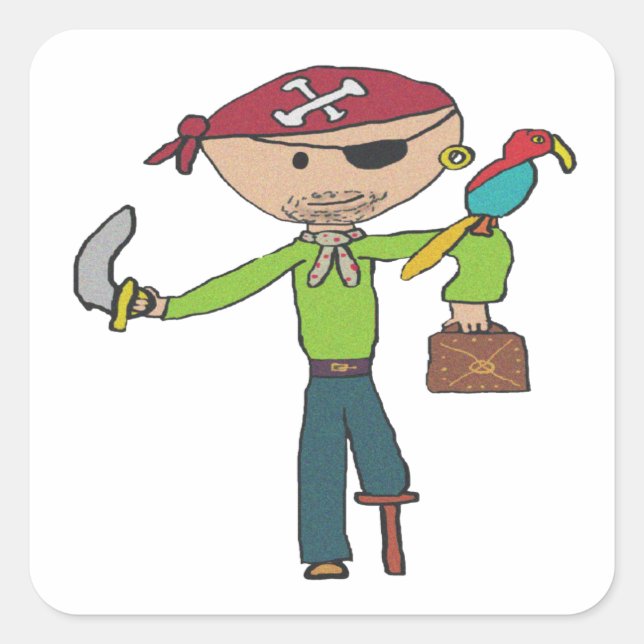 Sticker Carré Pirate (Devant)