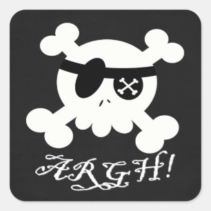 Sticker Carré Pirate