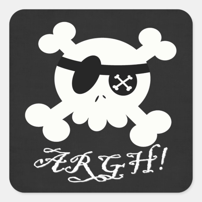 Sticker Carré Pirate (Devant)