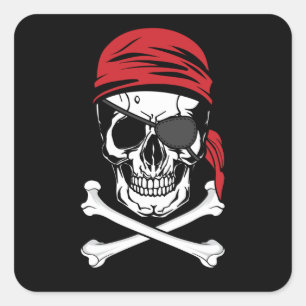 Sticker Carré Pirates  Costume de patchs pour yeux pirates