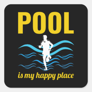 Sticker Carré Piscine de jogging aquatique profonde fitness