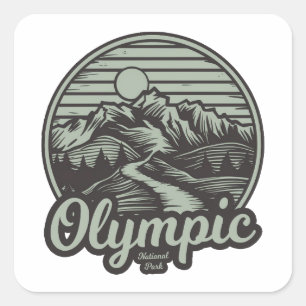 Sticker Carré Piste de montagne du parc national olympique