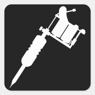 Sticker Carré pistolet de tatouage