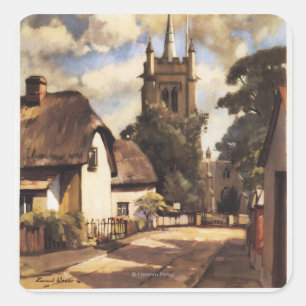 Sticker Carré Pittoresque Country View British Railways Poster