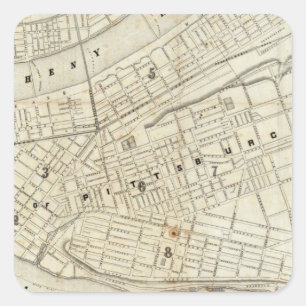 Sticker Carré Pittsburgh, Pennsylvanie