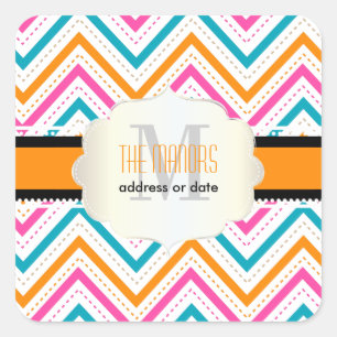Sticker Carré PixDezines couleurs Chevron/Noël/do-it-yourself