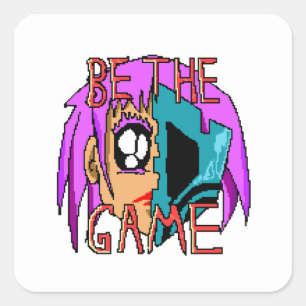 Sticker Carré Pixel Rebel Zoe - Art de personnage 8 bits