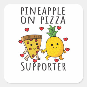 Sticker Carré Pizza Hawaii Pineapple Pizza Food