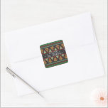 Sticker Carré Pizza Ugly Christmas Sweat<br><div class="desc">Un design saisonnier unique</div>