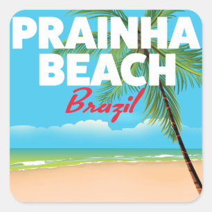 Sticker Carré Plage de Prainha Brésil