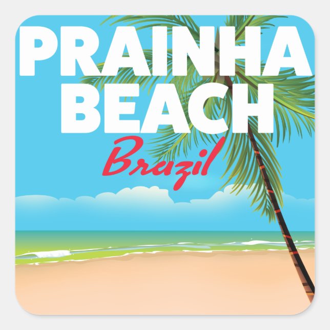 Sticker Carré Plage de Prainha Brésil (Devant)