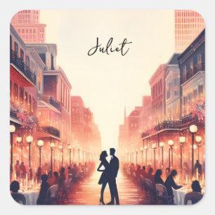 Sticker Carré Plage Océan Été Enterrement de Vie de Jeune Fille 