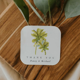 Sticker Carré Plage Palm Trees Merci tropical Favor