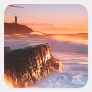Sticker Carré Plage principale de soldats du phare   de Norah,