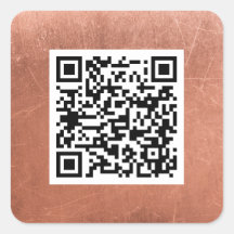 Plain QR Code Élégant Cuivre Bronze Professionnel