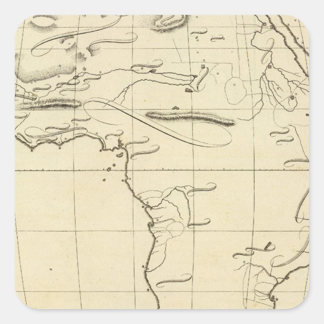 Sticker Carré Plan Afrique (Devant)