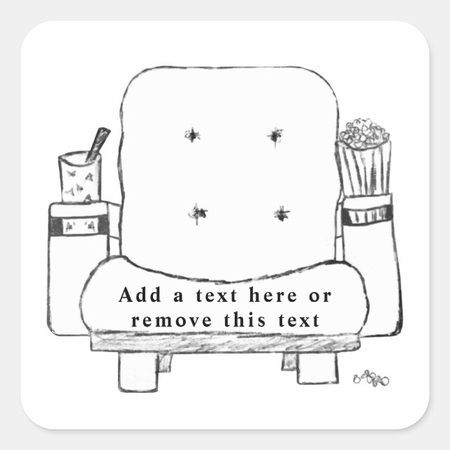 Sticker Carré Plan de disposition de sièges de cinéma (Devant)