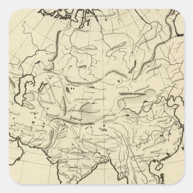 Sticker Carré Plan d'ensemble pour l'Asie (Devant)