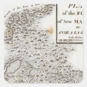 Sticker Carré Plan du Fort du New Madrid