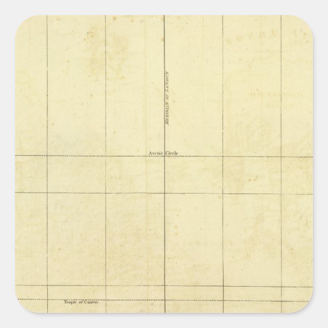 Sticker Carré Plan du monde (Devant)