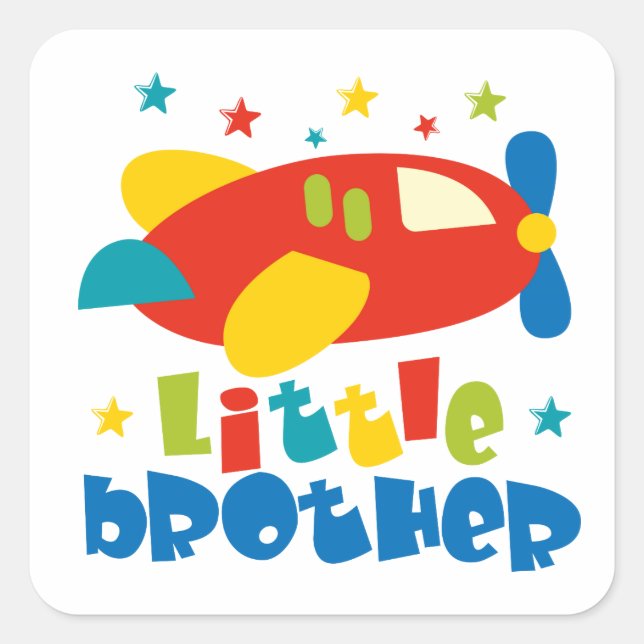Sticker Carré Plan Little Brother Stars (Devant)