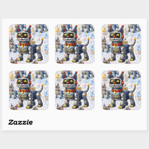 Sticker Carré Planche d'autocollants pour nurserie de 6 pièces d