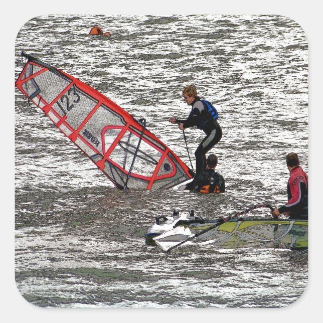 STICKER CARRÉ PLANCHES À VOILE (Devant)