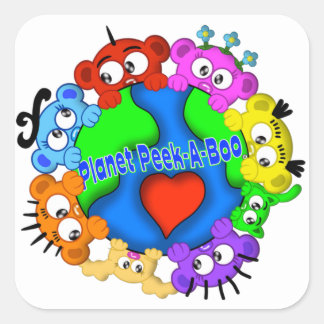 Sticker Carré PlANET PEEK-A-BOO "Logo Design"