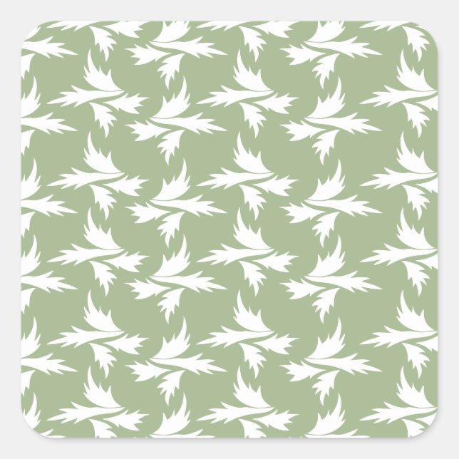 Sticker Carré plante botanique (Devant)