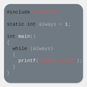 Sticker Carré planter mon ordinateur central