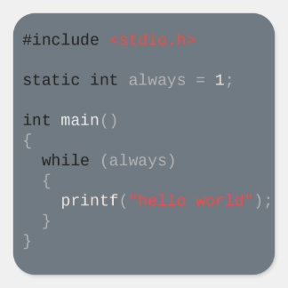 Sticker Carré planter mon ordinateur central