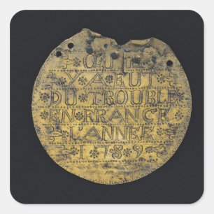 Sticker Carré Plaque avec la phrase