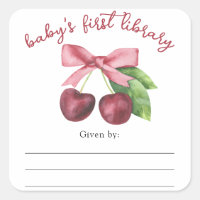 Plaque-Baby shower en cerisier d'aquarelle