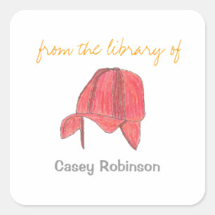 Sticker Carré Plaque-bibliothèque Holdenisms