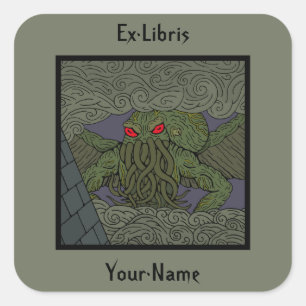 Sticker Carré Plaque Cthulhu