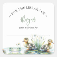 Plaque de Baby shower de canard neutre pour les fe