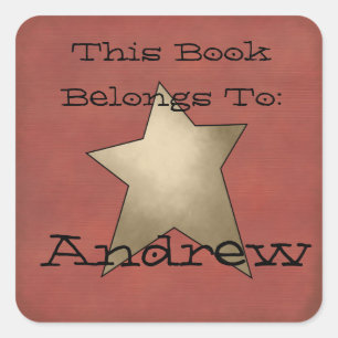 Sticker Carré Plaque de livre primitive