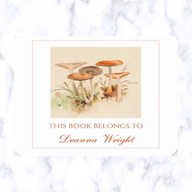 Sticker Carré Plaque de réservation de champignons modifiables (Créateur téléchargé)