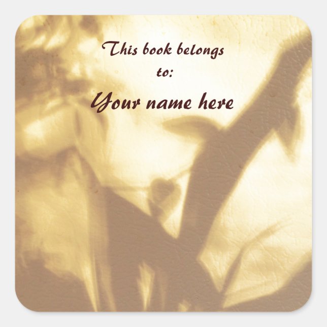 Sticker Carré Plaque de réservation Ombres (Devant)