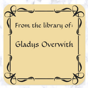 Sticker Carré Plaque de réservation Vintage décorative