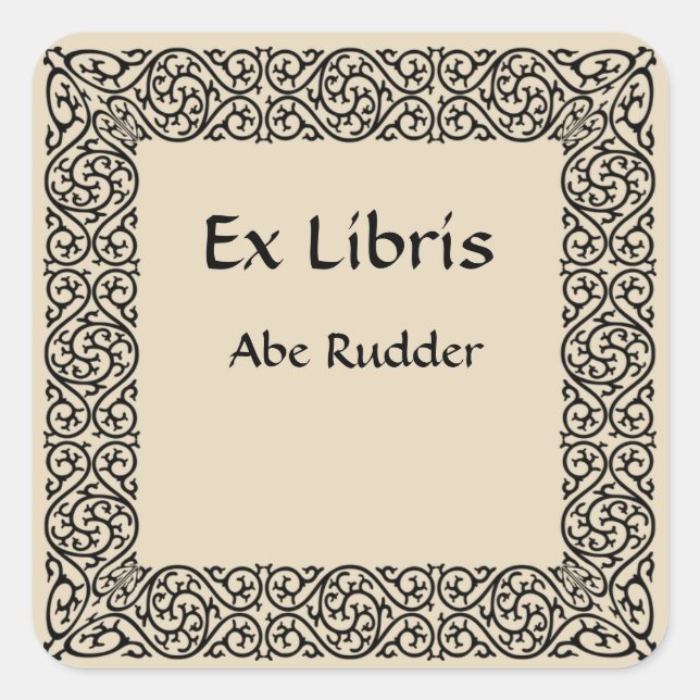 Sticker Carré Plaque d'enregistrement pour les flèches d'art vin (Devant)