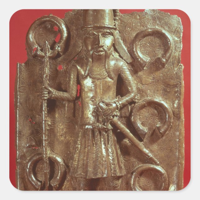 Sticker Carré Plaque du Bénin (Devant)