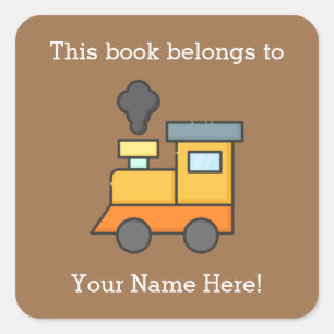 Sticker Carré Plaque du train Choo Choo